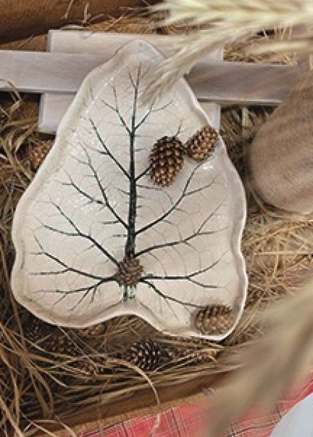 Керамическая тарелка "Лист". Мастер-класс