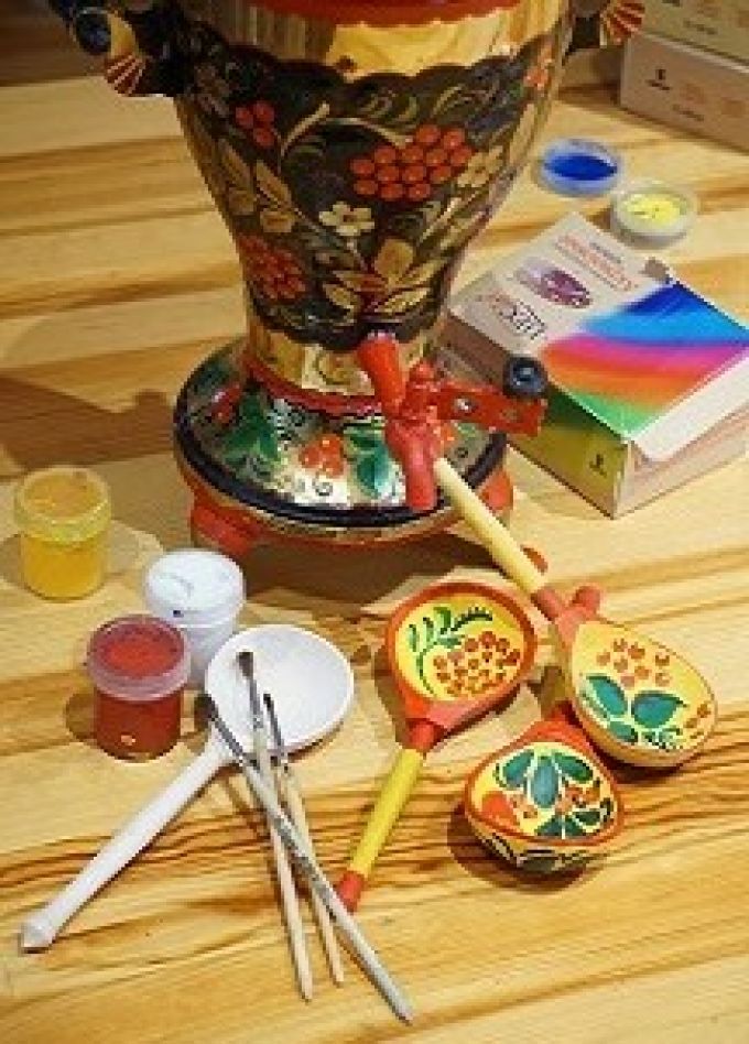 Расписная ложка в стиле "хохлома". Мастер-класс