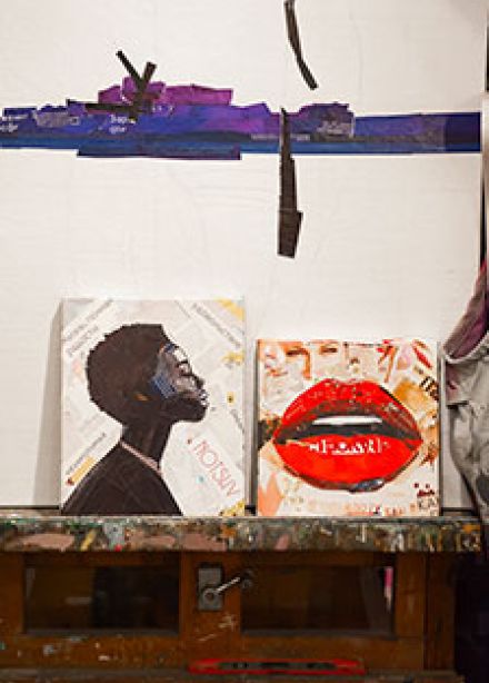 Стильный коллаж из цветной бумаги и глянцевых журналов от Аиды Фахрутдиновой