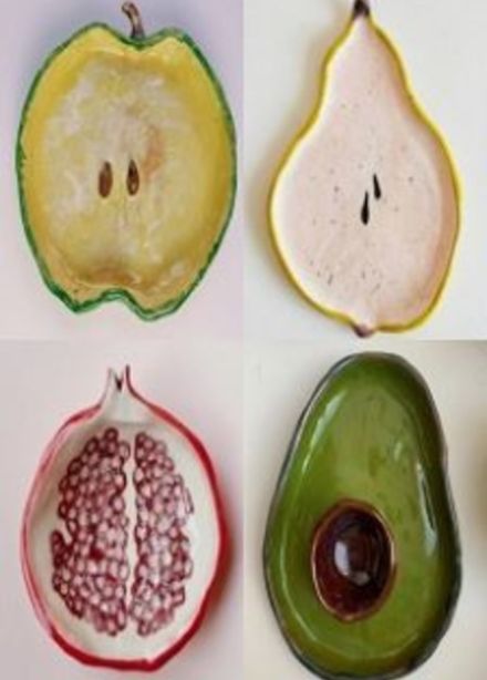 Керамическая тарелка "Фрукт". Мастер-класс